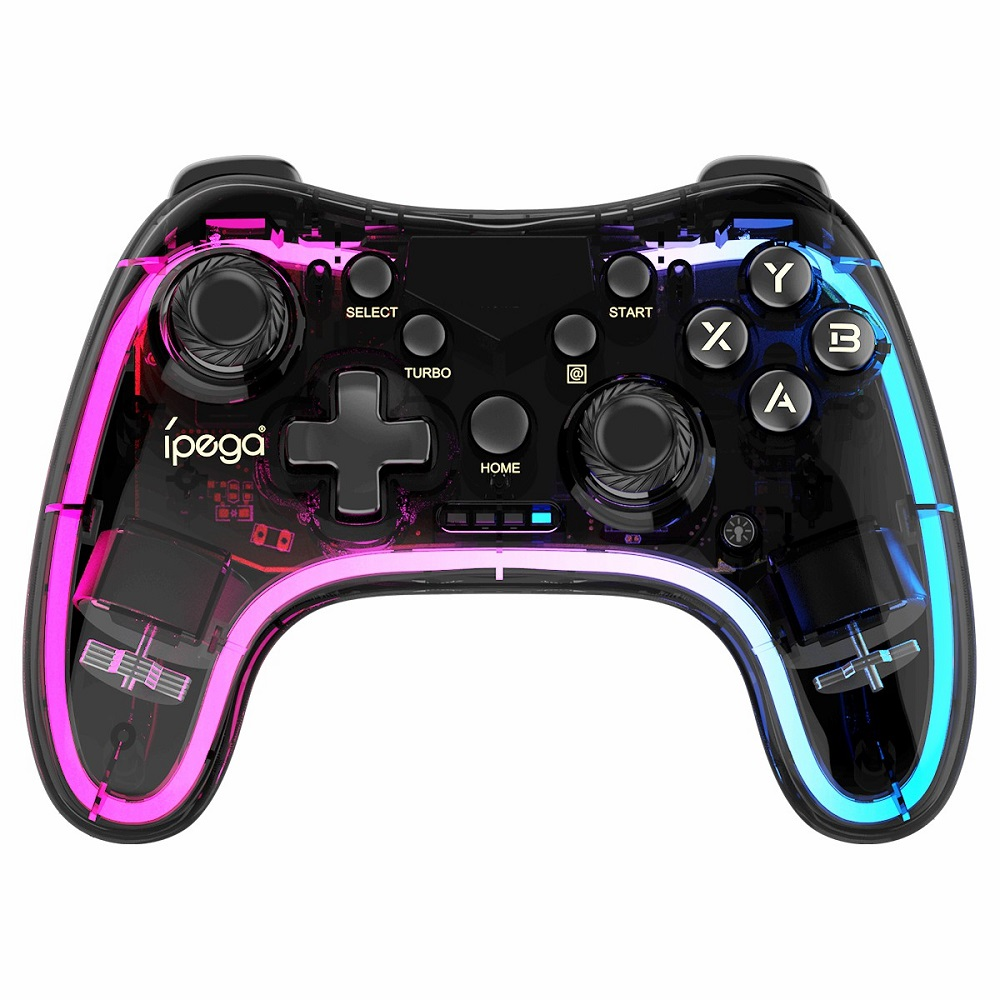 iPega Bluetooth Game Controller RGB Colorful Transparency Gamepad for IOS/Android/PC/NS Host/P4/P3 - Black Diamond iPega Bluetooth Game Controller RGB Colorful Transparency Gamepad for IOS/Android/PC/NS Host/P4/P3 - Black Diamond
